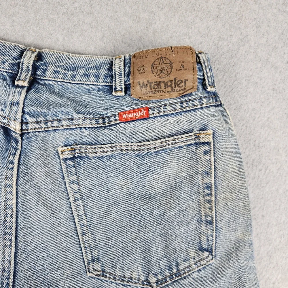 Wrangler Jeans Mens W34 Blue Denim Faded Workwear Medium Wash Boho Straight‎ Leg